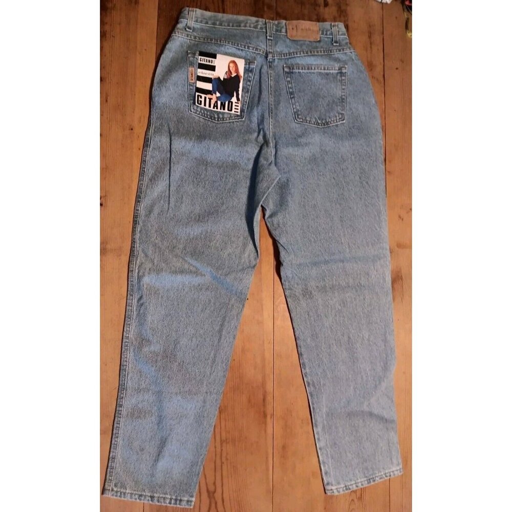 VTG GITANO Relaxed Fit Jeans Women's 16 Heavy Cotton Tapered Leg Mom High Rise